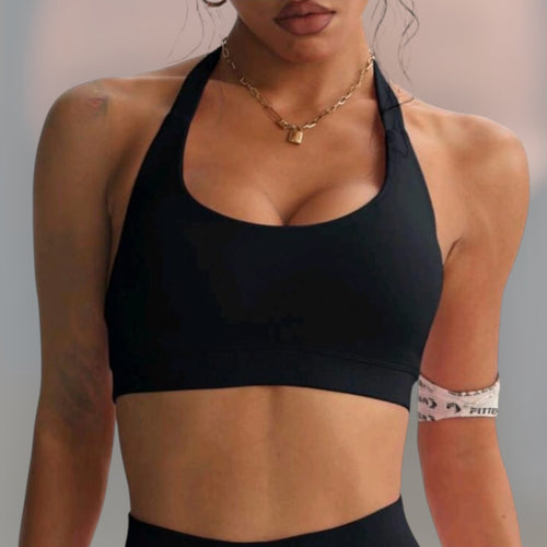 Crop top al cuello