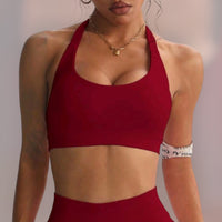 Crop top al cuello
