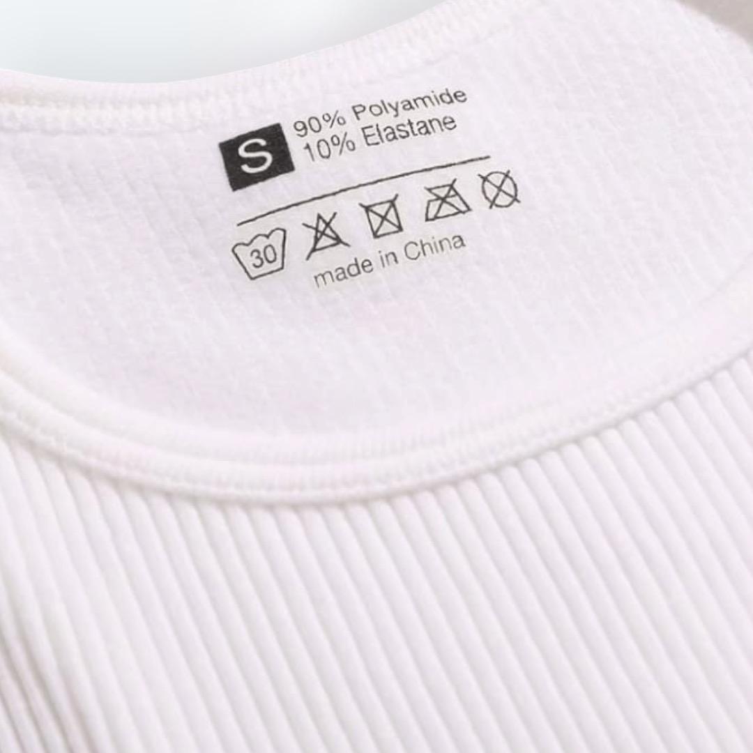 Blusa corta acanalado