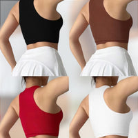 Blusa corta acanalado