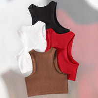 Blusa corta acanalado