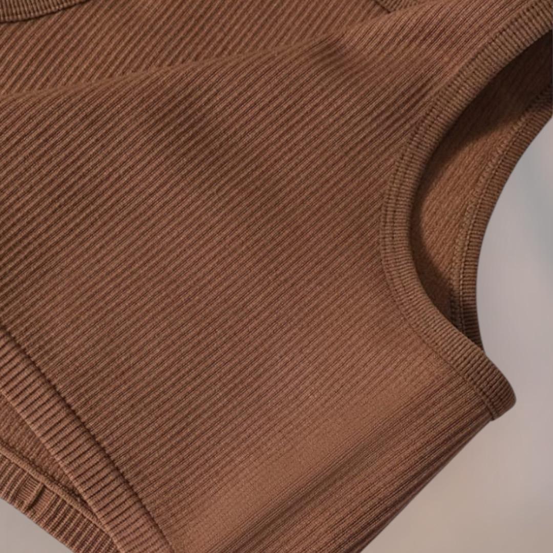Blusa corta acanalado